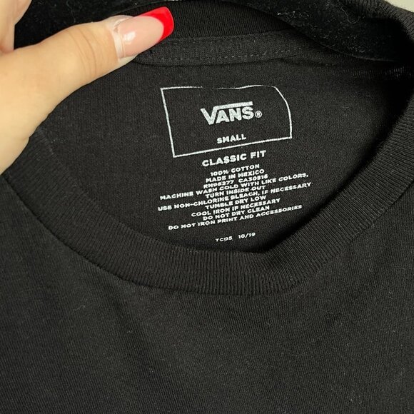 Vans Men's Black White Hi-Point Classic Fit Short Sleeve Pullover T-Shirt Size S - Picture 5 of 5